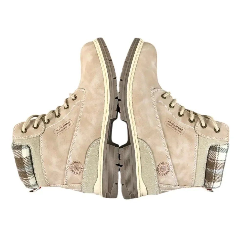 ANJOU FEMME Hiking Waterproof Ankle Boots W's 8.5 Tan Everyday City Outdoor NWOT